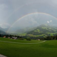 Panorama mit Regenbogen