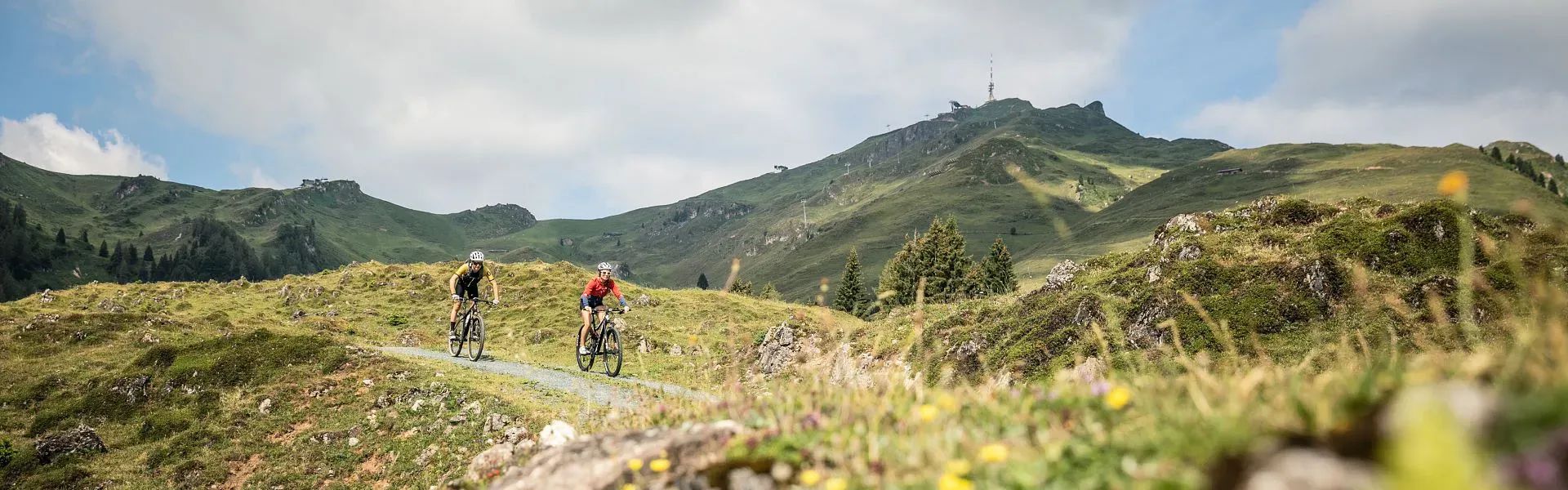Mountainbiker am Kitzbüheler Horn - Region St. Johann in Tirol