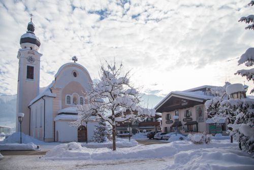 Oberndorf church in the winter - St. Johann in Tirol region