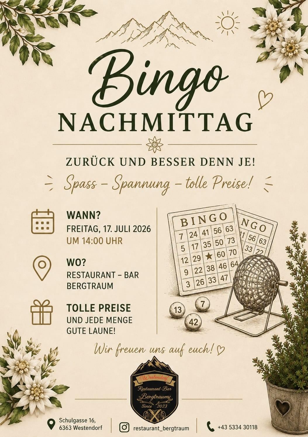 Bingo nachmittag