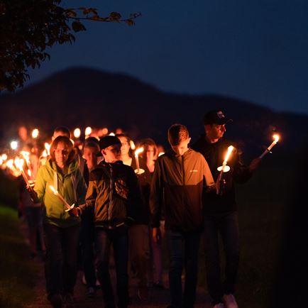 Torchlight hike in Brixen