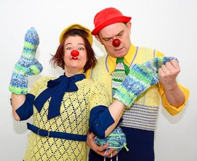 Clownduo Herbert & Mimi am Markttag