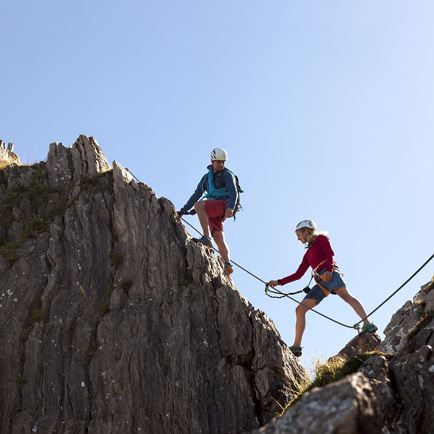 Begeleide via ferrata tochten in het PillerseeTal