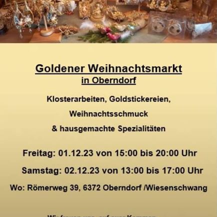 Goldener Weihnachtsmarkt in Oberndorf