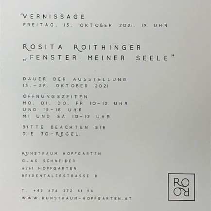 Kunstausstellung 'Fenster meiner Seele'