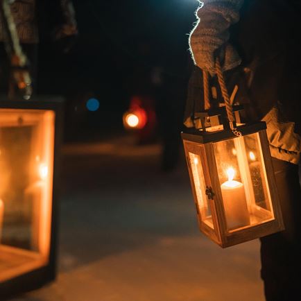 Romantic lantern walk