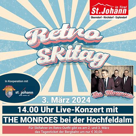 Retro Ski Day and Live Concert 'The Monroes'
