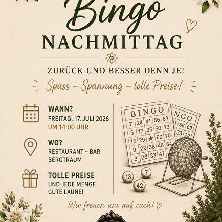 Bergtraum: Bingo nachmittag