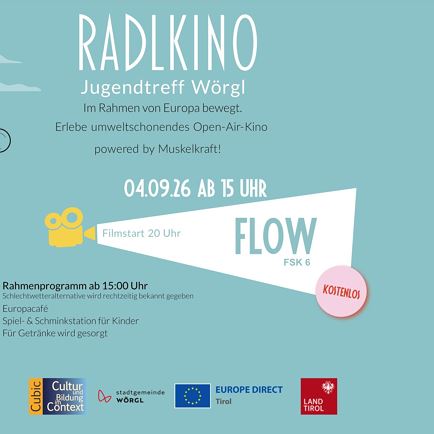 Radlkino in het Jeugdcentrum Wörgl