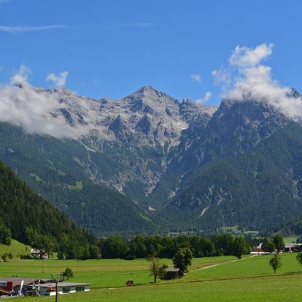 Blick auf die Loferer Steinberge