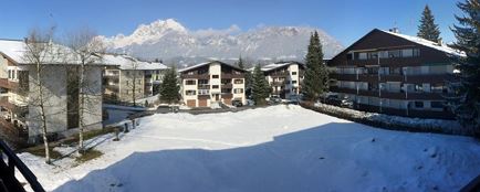 Am Lift, Panorama Ausblick auf den Wilden Kaiser