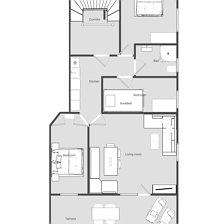 Appartement 2/ 2 Doppelzimmer+1 Zi mit Etagenbett