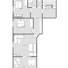 Appartement 3/ 1 Doppelzimmer+1 Dreibettzimmer