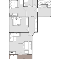 Appartement 5/ 1 Doppelzimmer und 1 Dreibettzimmer