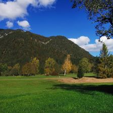 Golfplatz Ansicht Richtung Steinplatte Waidring