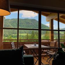 Fewo Blick auf Balkon