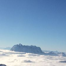 Wilder Kaiser im Nebel Winter
