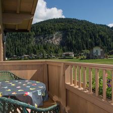 App Rotschart Ausblick vom Balkon