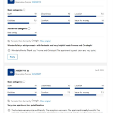 Reviews booking 1