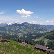 Blick von der Haag Alm auf die Hohe Salve