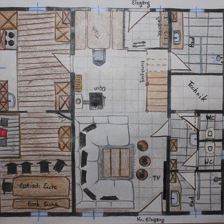 Raumplan Parterre bunt