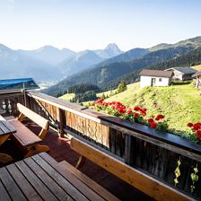 Kobingerhütte Balkon-Aussicht