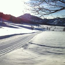 Sonnenloipe vor unserem Haus