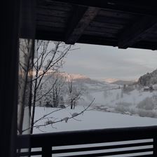 Blick vom Hotel Glockenstuhl im Winter