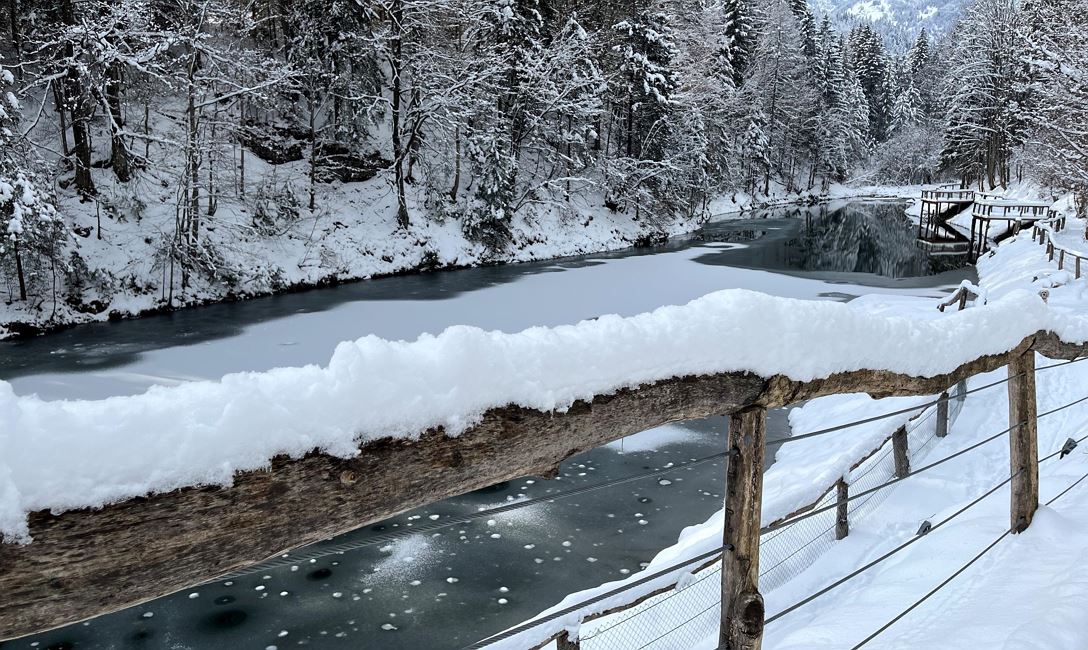 Stausee Kirchdorf Winter