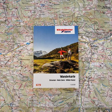 Hiking map - region Brixental-Hohe Salve