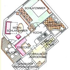 4-Personenwohnung Nr. 1, 55 m²