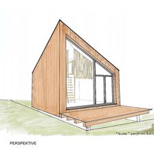 Skizze Tiny Lodge NEST Gartenloft neu ab 2026