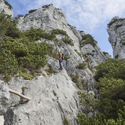 Via ferrata s'Schuastagangl Steinplatte