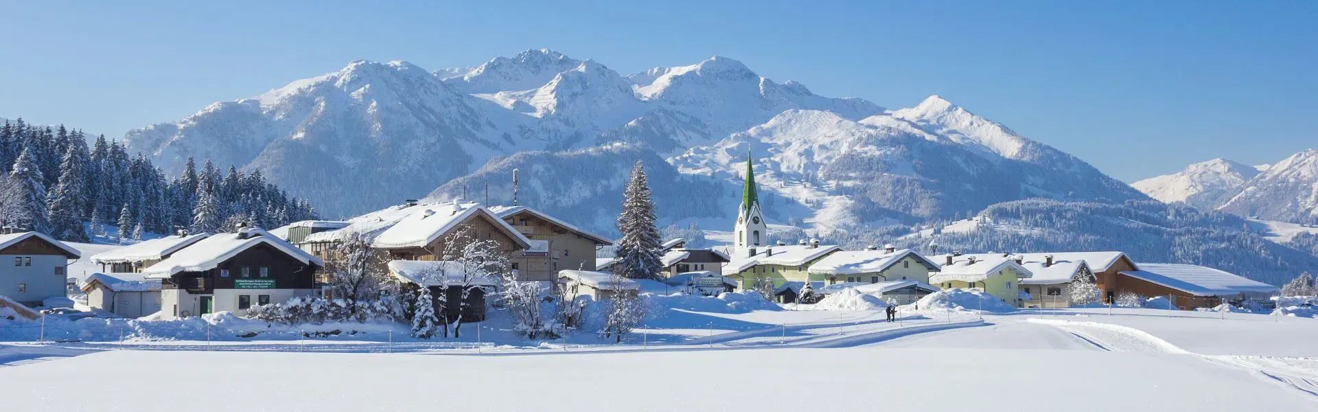 Pillerseetal - Hochfilzen - Winter - Ortsansicht mit Wildseeloder