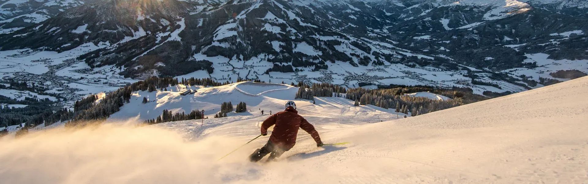 Skifahrer Gipfel Hohe Salve