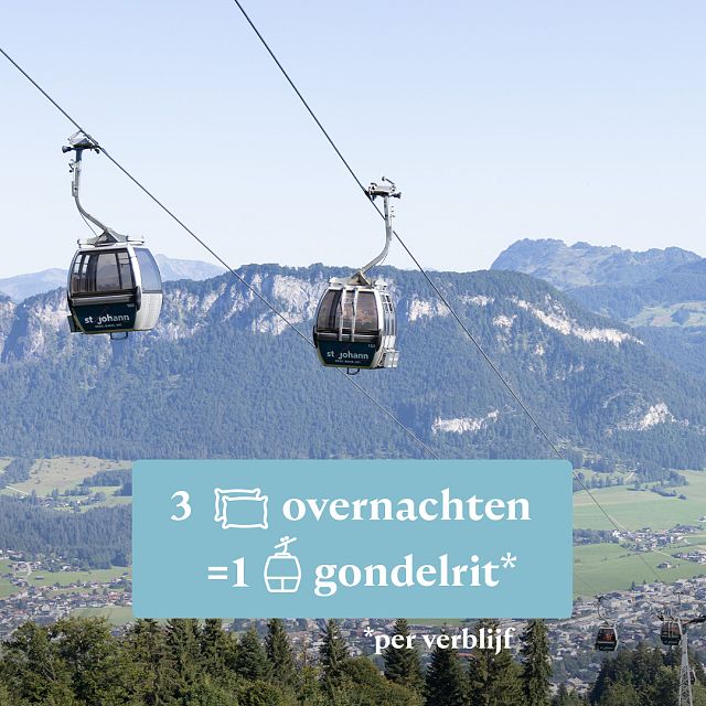 3 overnachten = 1 gondelrit