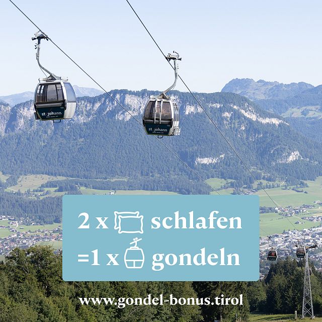 2x schlafen = 1x gondeln