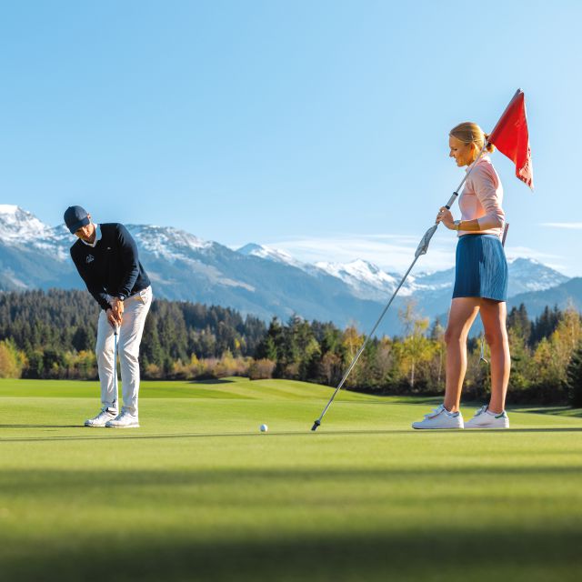 Fairway on the forest golf course in Westendorf