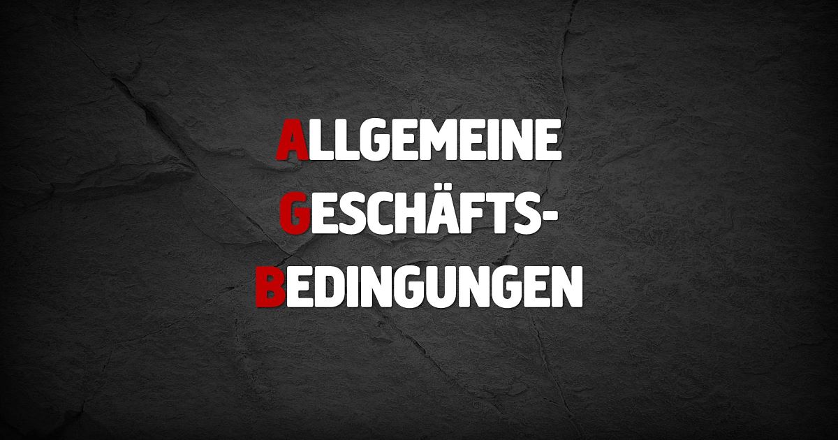 Allgemeine Geschäftsbedingungen (AGBs)