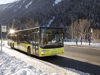 Skibus in het Brixental