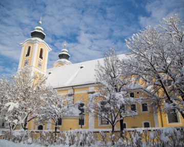Church in the winter - St. Johann in Tirol region