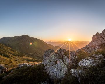 Zonsondergang op de Gerstinger Joch