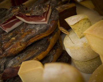Bacon and cheese Weekly market - St. Johann in Tirol region