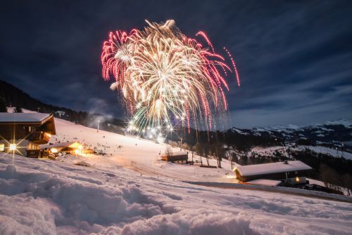 New Year's Eve on the mountain fireworks in Hopfgarten Hohe Salve