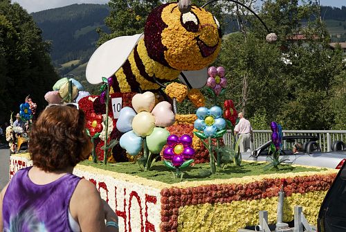 Biene beim Blumencorso in Kirchberg
