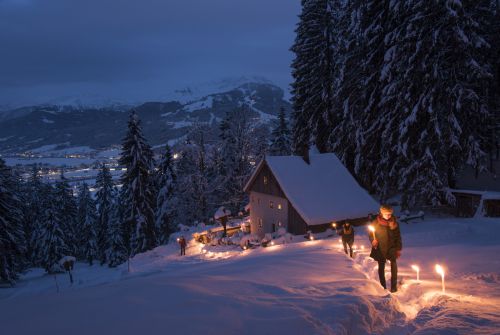 Einsiedelei hermitage in the winter - St. Johann in Tirol region