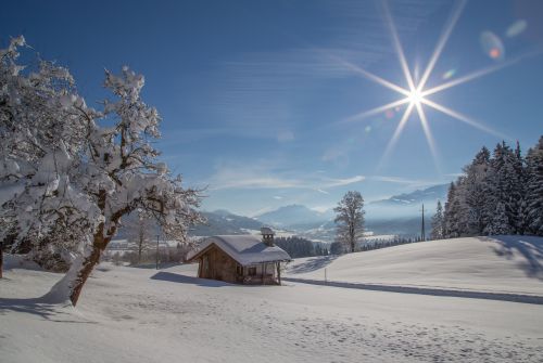 Lodge in the snow - St. Johann in Tirol region