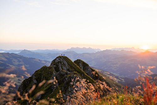 Wanderung mit Sonnenuntergang