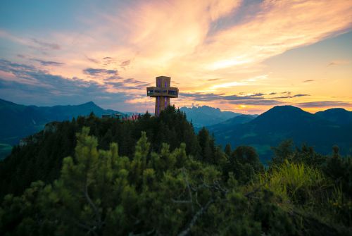 Pillerseetal - das Jakobskreuz bei Sonnenuntergang