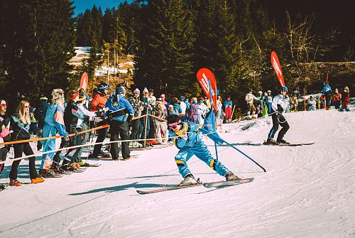 Retro Skidag in de regio Hohe Salve